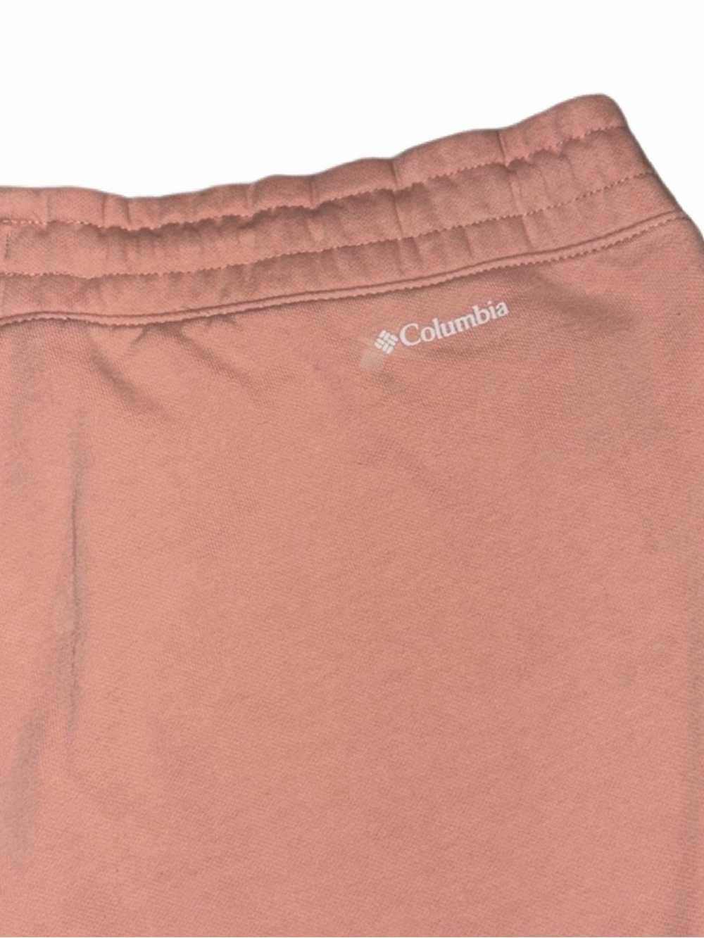 Womens Preloved Salmon Columbia Draw String Joggers w white logo going down leg - Picture 13 of 13
